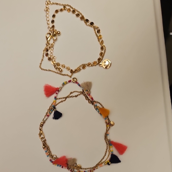 ARULA Jewelry - ARULA Gold and Multicolor Tassel Necklace